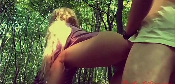  Blonde got fuck in the ass by a babbling brook in the forest